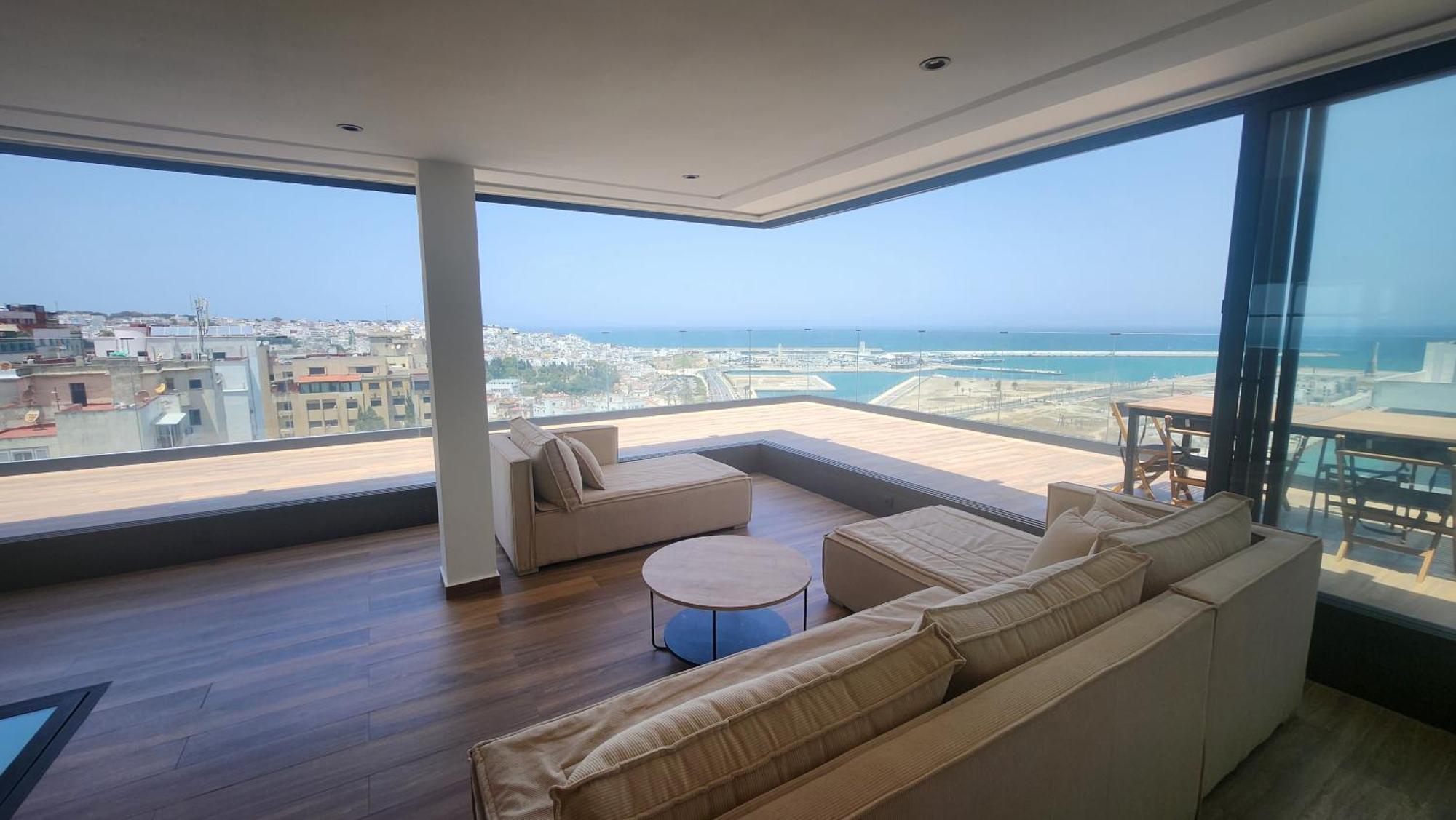 Magnifique Penthouse 160M2 Terrasse 90M2 Vue Mer طنجة المظهر الخارجي الصورة
