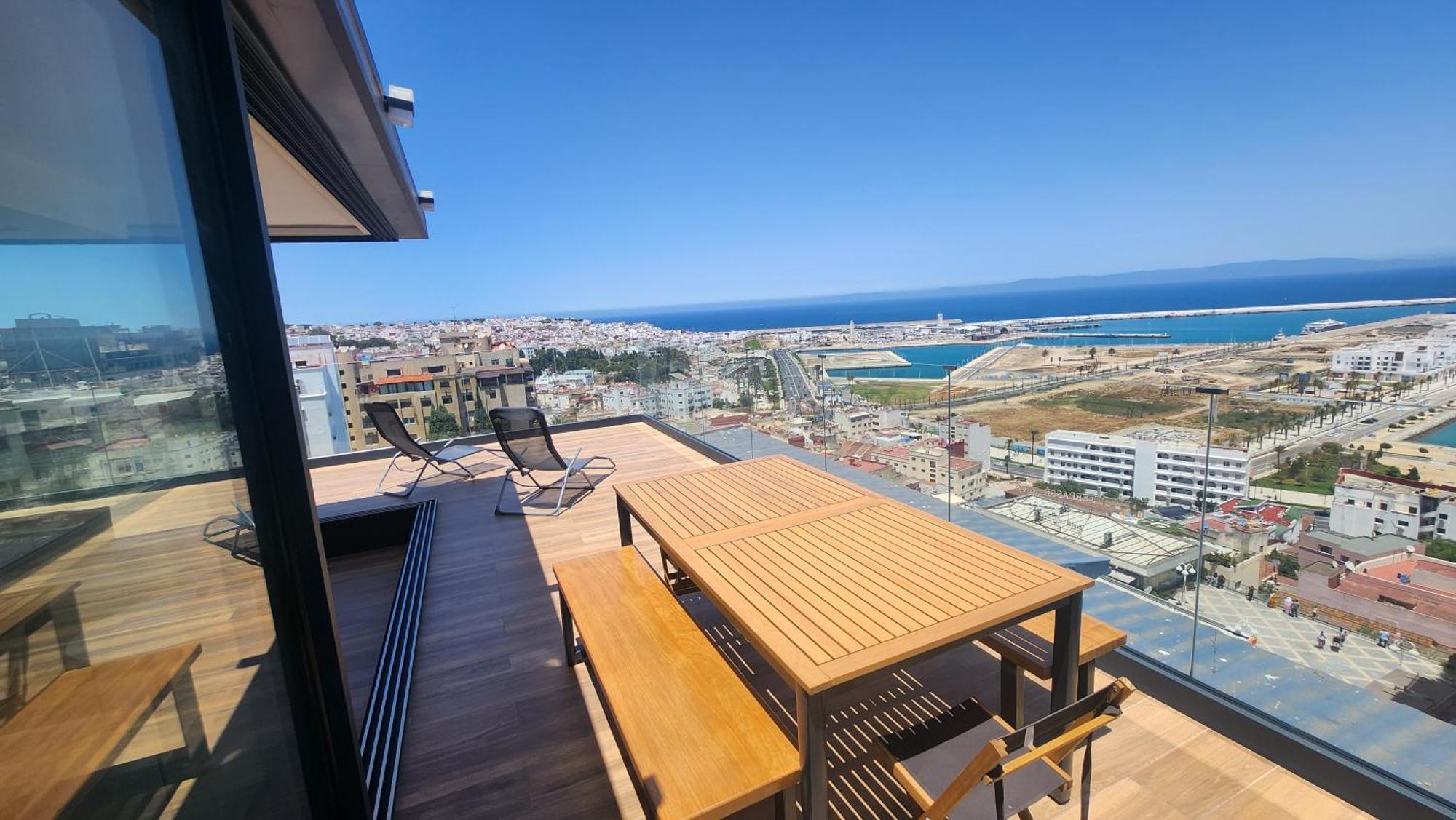 Magnifique Penthouse 160M2 Terrasse 90M2 Vue Mer طنجة المظهر الخارجي الصورة